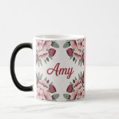 Pink Amy Floral Morphing Mug Magische Mok (Links)