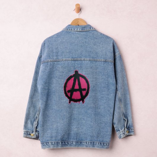 Pink and anarchy. denim jacket (Hangar)