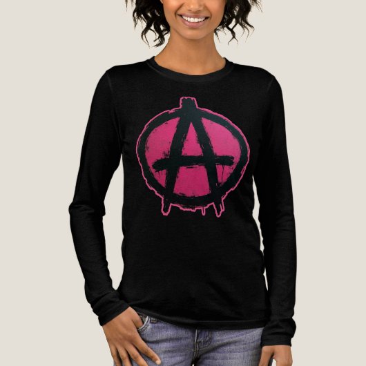 Pink and anarchy. Tri-Blend shirt (Voorkant)