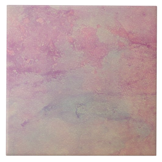 Pink and Aqua Marble Style Decorative Tile Tegeltje (Voorkant)