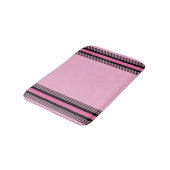 Pink and Black Bath Mat (Gekanteld)