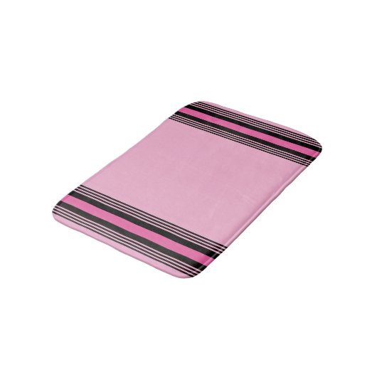 Pink and Black Bath Mat (Gekanteld)