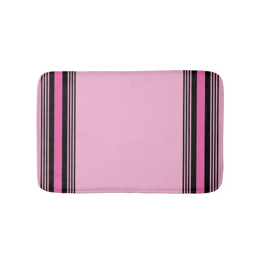 Pink and Black Bath Mat (Voorkant)