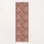 Pink And Black Botanical Line Art Tiger Pattern Yogamat (Voorkant)