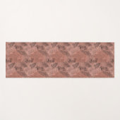 Pink And Black Botanical Line Art Tiger Pattern Yogamat (Voorkant (horizontaal))