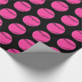 Pink and Black Cute Girls Fastpitch Softball Party Cadeaupapier (Hoek)