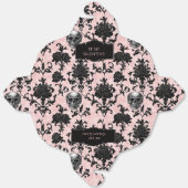 Pink and Black Goth Skulls and Roses  Favor Boxes Bedankdoosjes (Ongevouwen)