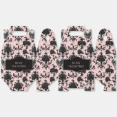 Pink and Black Goth Skulls and Roses  Favor Boxes Bedankdoosjes (Ongevouwen)