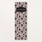 Pink and Black Goth Skulls and Roses Personalized  Yogamat (Voorkant)