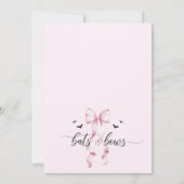 Pink and Black Halloween Baby Shower Invitation Kaart (Achterkant)