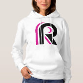 Pink And Black Letter R Hoodie (Voorkant)