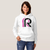 Pink And Black Letter R Hoodie (Voorkant volledig)