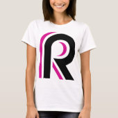 Pink And Black Letter R T-shirt (Voorkant)
