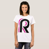 Pink And Black Letter R T-shirt (Voorkant volledig)