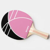 Pink and Black Personalized Ping Pong Paddle Tafeltennisbatje (Zijkant)