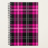 Pink and Black Plaid Planner Notebook (Voorkant)