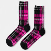 Pink and Black Plaid Tartan Pattern Design Sokken (Links)