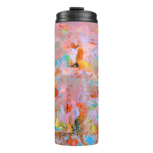 PINK AND BLUE ABSTRACT PAINTING THERMOSBEKER (Voorkant)