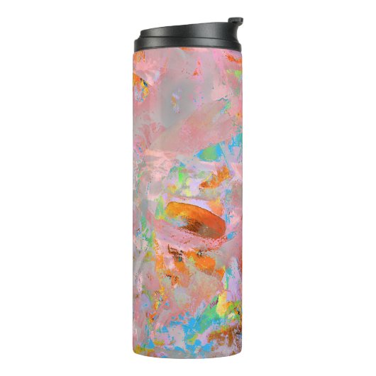 PINK AND BLUE ABSTRACT PAINTING THERMOSBEKER (Gedraaid links)