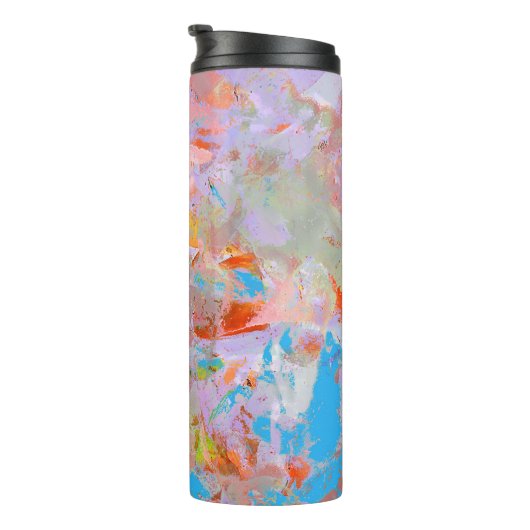 PINK AND BLUE ABSTRACT PAINTING THERMOSBEKER (Geroteerd rechts)