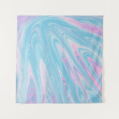 PINK AND BLUE ABSTRACT PAINTING WANDKLEED (Voorkant (horizontaal))