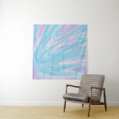 PINK AND BLUE ABSTRACT PAINTING WANDKLEED (In situ)