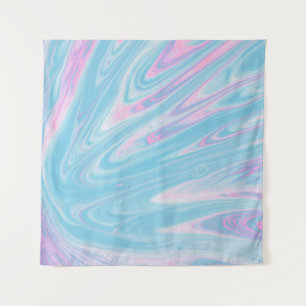 PINK AND BLUE ABSTRACT PAINTING WANDKLEED