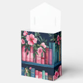 Pink and Blue Books and Flowers on Bookshelf Bedankdoosjes (Geopend)
