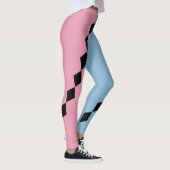 Pink and Blue Diamond Diagonal Leggings (Rechts)