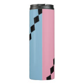 Pink and Blue Diamond Diagonal  Thermosbeker (Achterkant)