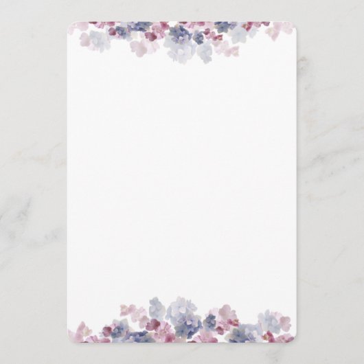 Pink and Blue Floral Border Fan Programme Paper Programmakaart (Voorkant)