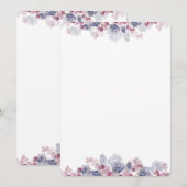 Pink and Blue Floral Border Fan Programme Paper Programmakaart (Voorkant / Achterkant)