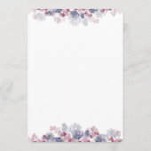 Pink and Blue Floral Border Fan Programme Paper Programmakaart (Achterkant)