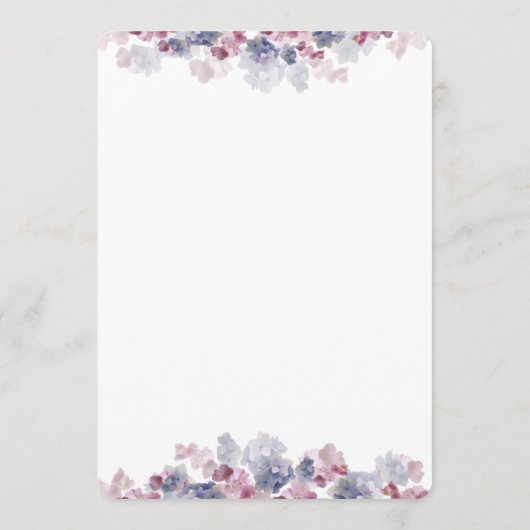 Pink and Blue Floral Border Fan Programme Paper Programmakaart (Achterkant)