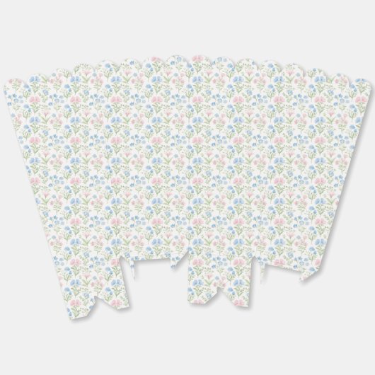 Pink and Blue Floral Grandmillennial Bedankdoosjes (Ongevouwen)