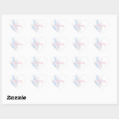 Pink and Blue Floral Grandmillennial | Name Hart Sticker (Vel)