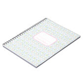 Pink and Blue Floral Grandmillennial Notitieboek (Linkerzijde)