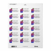 Pink and Blue Gender Reveal Cupcake Business Label (Full Sheet)