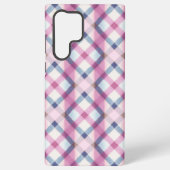 Pink and Blue Gingham Check Phone Case Samsung Galaxy Hoesje (Achterkant)