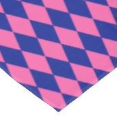 Pink and Blue Harlequin Checkered Design  Tafelkleed (Gekanteld)