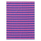 Pink and Blue Harlequin Checkered Design  Tafelkleed (Voorkant)