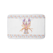 Pink and Blue Lobster Badmat (Voorkant)
