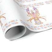 Pink and Blue Lobster Cadeaupapier (Rol Hoek)