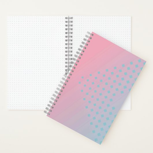 Pink and Blue Ombre Gradient Notebook Notitieboek (Binnen)