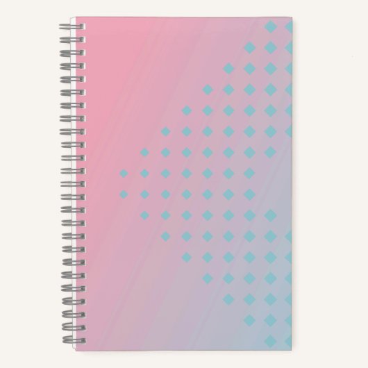 Pink and Blue Ombre Gradient Notebook Notitieboek (Voorkant)
