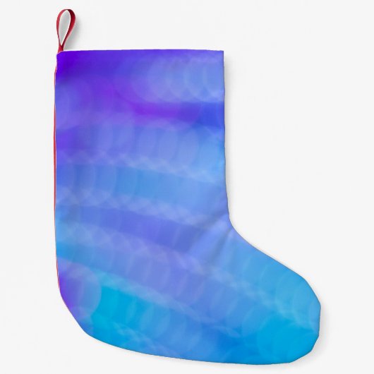 Pink and blue striped textile kleine kerstsok (Voorkant)