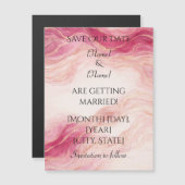 Pink and Blush Magnetic Card (Voorkant / Achterkant)