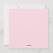 Pink and Cream Illustrated Bow Merry Christmas Feestdagenkaart (Achterkant)