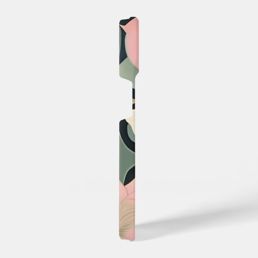 Pink and Cream - Luna Moth and Moonflowers   iPhone Hoesje (Rechterkant)