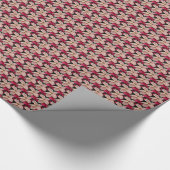 Pink and Cream Marble Poinsettia Pattern Holiday Cadeaupapier (Hoek)